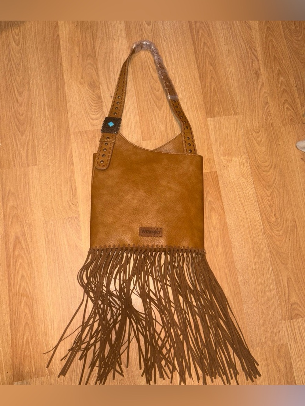 NWOT Wrangler Tan Fringe BOHO Shoulder Bag